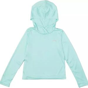 Speedo Medium Girls Swim Shirt Hooded Long Sleeve UPF +50 in Aqua Splash NWT